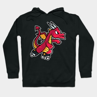 Red Fire Dragon Retro Roller Skate product Hoodie